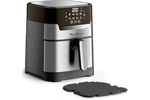 Moulinex Easy Fry & Grill Digital 2-en-1 Friteuse sans huile + grill, Capacité 4,2 L, Jusqu’à 6 personnes, 8 programmes automatiques, Température réglable, Timer digital, air fryer EZ505D10