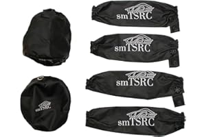 smTSRC Universal Dust Cover Front and Rear Shock Absorber Dust Cover with Pull Starter and Air Filter Dust Cover Black kit For 1/5 HPI Baja 5B 5T 5SC SS RC Car Parts