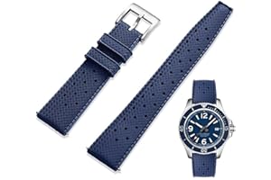 Niziruoup Cinturino Orologio Gomma Fluorurata 18mm 19mm 20mm 21mm 22mm Tropicale Stile Sgancio Rapido Cinturini in FKM Gomma Traspirante Cinturini Orologio per Uomo Donne Cinturini di Ricambio Diving