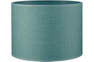 HOME SWEET HOME COLLECTION Home Sweet Home Moderno Paralume Canvas | cilindro | 25/25/19cm | Turchese | Paralume in tessuto di cotone | per attacco lampadina E27 | testato RoHS | per lampada da tavolo