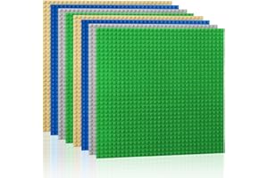 Etarnfly 8 Platten Set Bauplatte, Kompatibel mit Meisten Marken, 25 ×25cm Grau Grüne Blaue Sand Grundplatte