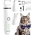 oneisall 3 in 1 Cat Clippers Grooming Kit, Low Noise Cordless Cat Grooming Clippers for Matted Fur and Long Hair, 2-Speed Dog Paw Trimmer for Paws, Legs, Face, Bum