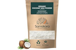 Leche de Coco en Polvo Pureza COCO | Orgánica BIO | Vegana y Sin Azúcar | Ideal para Cocinar | Alternativa a la Leche de Almendras en Polvo | Leche de Coco Sin Gluten Samskara (1kg)