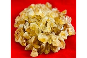 Indian Consigners Natural Crushed Polished Tumbled Gem Stone Chips, Decoration & Healing Crystals (Citrine)
