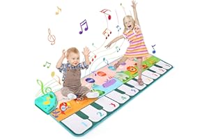 Ballery Tapis de Piano Musical, Tapis Musical Enfant Piano Tapis de Danse pour Enfants, Piano Tapis Enfants, Early Education Jouets Musicaux pour Bébés (110 * 36cm)