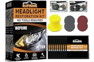 Utapossin Car Ceramic Headlight Restoration Kit, Scheinwerfer Politur, Scheinwerfer Aufbereitungs, Scheinwerfer Reiniger zur Auffrischung von Vergilbten und Vermatteten Scheinwerfern aus Kunststoff