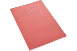ABBEYSHAKE school exercise book ruled and margin A4 red cover x 1 single notebook
