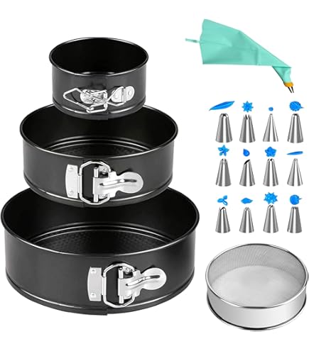 ARVINKEY Cake Tins Set, Non-Stick And Leak-Proof Set Of 3 (7"/8"/9