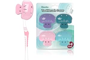 Nincha Lot de 4 Capuchons de Protection ventilés pour Brosse à Dents Manuelle et électrique, Accessoire de Voyage pour la Maison et Les déplacements