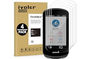 ivoler Pack de 4 Verre Trempé pour Garmin Edge 1030/1030 Plus / 1040/1040 Solar, Film Protection écran en Verre trempé - sans Bulles d'air -Ultra Résistant Dureté 9H