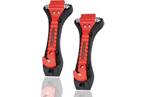 TK GRUPPE TIMO KLINGLER 2x Martello d’Emergenza Auto con Tagliacinture – Set Sicurezza per Veicoli – Nothammer Universale per Auto, Camion e Furgoni con Punta Rompivetro