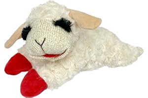 MULTI PET MULTIPET Lambchop Dog Toy, 10.5" Giocattolo di Peluche per Cani, 1, Bianco, 25,4 cm