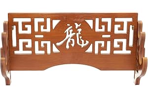 EFORLIFE Support de Katana en bambou, présentoir pour épées de samouraï et wakizashi, fixation murale.