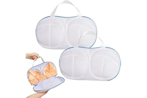 CARRENEU 2 Stück Wäschenetz - BH Waschbeutel mit Reißverschluss - Groß, Wiederverwendbar für Waschmaschine