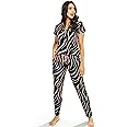LOTIK Women's Cotton LERIYA Print Shirt & Payjama Half Sleeve Nightsuit Set