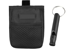 Mikiuly Bolsas de Golosinas para Perros, Bolsa de Entrenamiento para Perros, Bolsa Premios Perro Adiestramiento, Bolsa Adiestramiento Perros Pequeña para Uso Exterior, con 1 Silbato para Perros