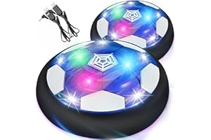 lenbest Football Gifts for Boys - 2 Pcs Hover Football - Toys For 3 4 5 6 Year Old Boys - Kids Toys - Rechargeable LED Indoor Football - 7 Year Old Boy Gifts - Gifts for 8 9 10 Year Old Boys