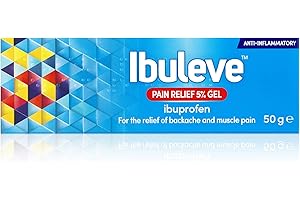 Ibuleve Pain Relief 5% Ibuprofen Gel, Clinically Proven, Anti-Inflammatory Relief for Joint Pain, Sprains, Backache, Muscular Pains and Sports Injuries, 50g