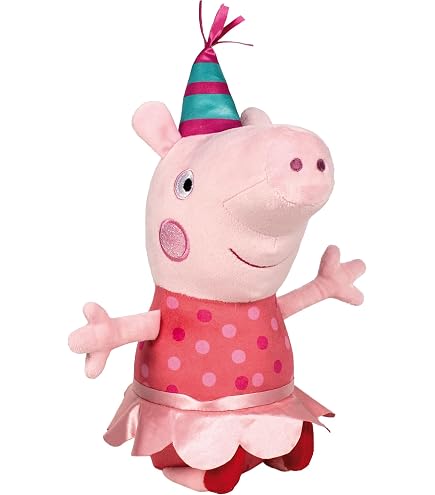 Peppa Pig Plüschfigur 22 Cm – Offiziell Lizenziert, Weich & Kuschelig, Rosa-rot