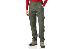 MUST WAY Men's Cargo Trousers Army Camo Combat Casual Fishing Hiking Work Trousers with 8 Pockets