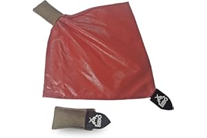 Sibo - DeathRag Softair Rosso con Pouch Integrato – Bandana da Softair – Sistema Molle per Gilet, Casco, Cintura – Panno di eliminazione Softair
