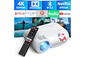 ‎YOTON YOTON Beamer 4K【Offizielles Netflix/Dolby Audio】 20000 Lumen Full HD 1080P Native Beamer, Y9 WiFi Bluetooth 5.2 Projektor, Video Beamer für Heimkino/Handy/TV Stick/Android/PS5 Projektor mit Tasche