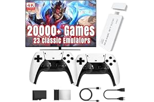 PZNETUE Console de Jeux Rétro, Console Retro Gaming 21.000+ Jeux Classiques, 2 Manettes Sans Fil, Plug & Play HDMI, Mini Arcade pour Famille et Adultes (Édition T1)