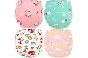 ORPAPA Baby Kleinkind Töpfchen Trainingshose Kinder Töpfchen Trainerhose Unterwäsche 4er-Pack Baby Windelhosen Toilettentraining Trainingswäsche 1-4 Jahre