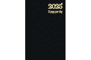 2 Pages Per Day Diary 2025: Two full pages for each day of the week with UK US AU bank holidays, pages to record important dates, monthly accounts, ... and telephone number. Paperback, black cover