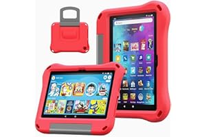 DJ&RPPQ Kids Case for 8Tablet-Kricsertg Lightweight ShockproofKids Friendly Cover Case with Handle Stand(12th Generation,2022 Release).(Incompatible with iPad Samsung).Red