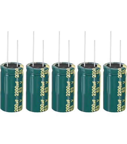 Uxcell Aluminum Radial Electrolytic Capacitor Low ESR Green With 2.2UF