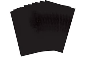 Sizzix 664676 Surfacez-Plástico retráctil (10 Unidades), Color Negro Shrink, Talla única