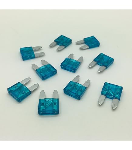 5 Pack 15 Amp Blue Mini Fuses - 11mm Small Spade Fuses For Motorcycles & Cars - Ccmotorcyles