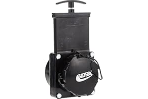 Valterra T50 7,6 cm piasta x 7,6 cm zatoka z zestawem zaworów kapturkowych, czarna