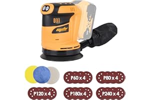 Mellif Cordless Random Orbit Sander for Dewalt 18V Battery with 20PCs Sanding Sheets(Tool ONLY)