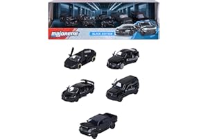 Majorette 8502005000 Black Edition 2.0, 5-pak;zestaw pojazdów