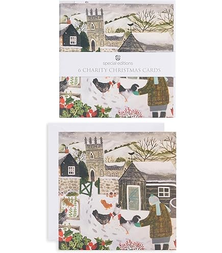Conjunto De Tarjetas De Navidad Benéficas En Apoyo De La Sociedad Británica Contra La Diabetes