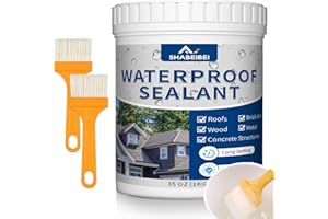 SHABEIBEI 1KG Invisible Waterproof Sealant, Transparent Liquid Sealant for Leak Repair, Clear Waterproof Paint for Outdoor & Indoor, Roof & Bathroom