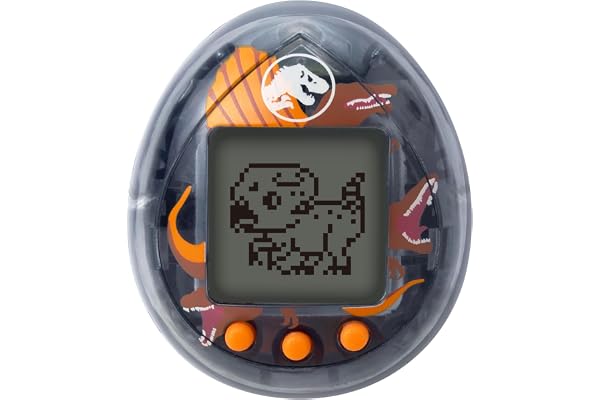 Bandai - Tamagotchi Nano Jurassic Brown - Version Marron Dino Spinosaurus - Tamagotchi Animal Interactif - Petit Format Nano - Dinosaure Animal Virtuel à élever - Jouet Enfant 8 Ans et + - NT90997