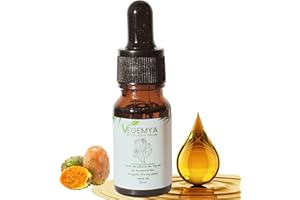VEGEMYA MEILLEURE HUILE ANTI-AGE - HUILE DE PÉPINS DE FIGUE DE BARBARIE 100% BIO, 10ml Pure et Naturelle, Pressée à Froid - Extra Vierge - Soin Nourrissant pour la Peau, Visage, Cheveux. ongles.