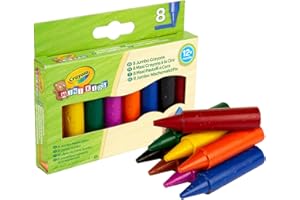Crayola - Mini Kids, maxi-pastels de cire, Crayons avec forme arrondie, 8 unités, à partir de 12 mois, 81-0080