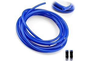 DIYCUT Aire de PU Tubo Manguera 10mm, 5m Azul Resistente Pneumatic Blue Manguera Poliuretano, con 2 Conectores Neumáticos, Sellado Fuerte, Aplicable a Compresores y Herramientas Neumáticas