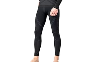 Risalti Calzamaglia Termica Uomo Energy - Intimo Termico Uomo Invernale Traspirante Senza Cuciture ed Etichette, Leggings Invernali Elasticizzati per Sci, Trekking, Corsa, Ciclismo - Made in Italy