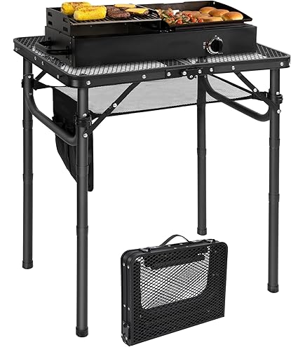 lalago 60 x 40 cm campingtafel, in hoogte verstelbaar, 27/56 cm, kleine