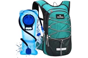 MIKAMEE Hydration Backpack,16L Insulated Hydration Pack with 2L BPA Free Water Bladder for Men and Women,Lightweight Breathable Rucksack,Water Backpack for Running,Cycling,Hiking,Camping,Rave