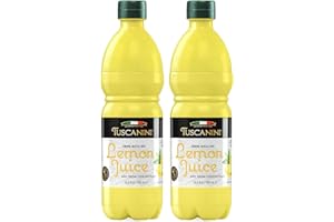 Tuscanini 100% Sicilian Lemon Juice, Not from Concentrate, 500ml (Pack of 2) No Water Added | Convenient Size - Fits Nicely in Refrigerator | Product of Italy | Certified Kosher (Including Passover)