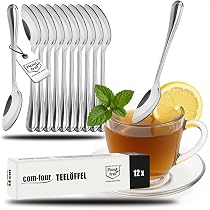 Set 12 Posate Dessert A Forma Di Pala: Cucchiai E Forchette In Acciaio Inox Per Gelato E Caffè - 2