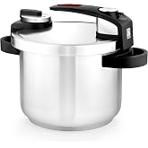 BRA Tekna | Quick Pressure Cooker Easy Open 6 Liter | 18/10 stainless steel, with 2 cooking programs and opening locking syst