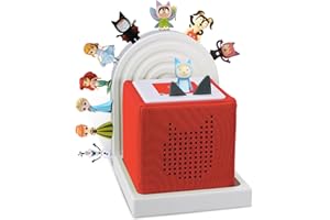 Givilio Tonie Shelf Lunette for Toniebox Starter Mounted, Magnetic Wooden Floating Shelves Compatible with Tonie Box Player Tonie Figures Storage Tonie Shelvies