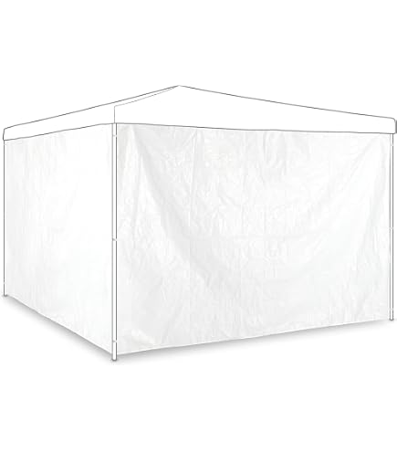 FANPAT Seitenwände Für Pop-Up Überdachung – 2 Stück, Wasserdichtes 210D Oxford-Gewebe – Für 10x10 Fuß (25,4x25,4 Cm) Pavillons – Weiß (Überdachung Nicht Enthalten)